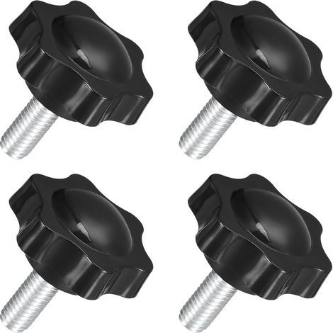 CCYKXA 4Pcs M8 x 20mm Star Knobs, Plastic Hexagonal Hand Screw Tightening Knob for Parasol Base Replacement (1/5)