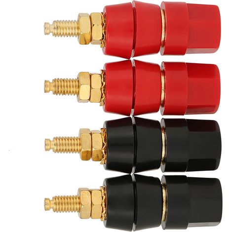Stück schwarze und rote Lautsprecher-Anschlussklemmen für Bananenstecker (1/5)