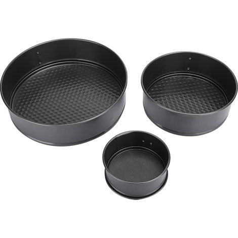 3-teiliges rundes Kuchenform-Set mit herausnehmbarem Boden (11 cm, 18 cm, 24 cm) – DIY-Backzubehör (1/5)