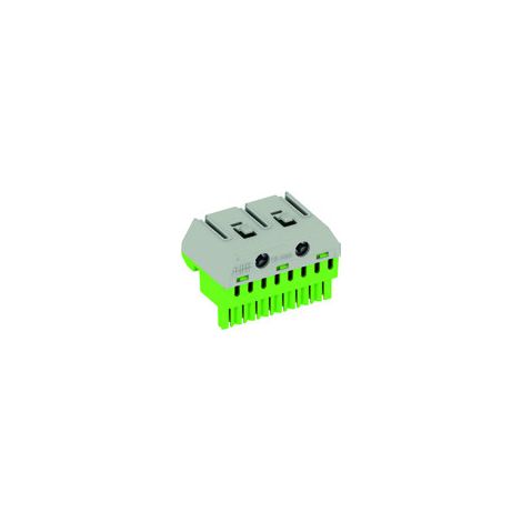 Bornier terre Mistral-8X4mm²+2X25mm²-Rapide et à vis 1SPE007715F9713 ABB 799209 (1/4)
