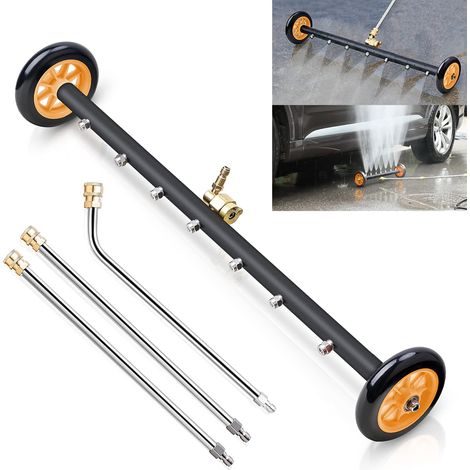 Nettoyeur haute pression pour train de roulement, extension de 56 cm, accessoires de nettoyage de surface avec 7 buses (1/5)