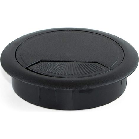 YMYNY Runde Kabeldurchführung Ø60mm für Schreibtischtisch, Kunststoff, Schwarz, 20er-Pack (1/4)