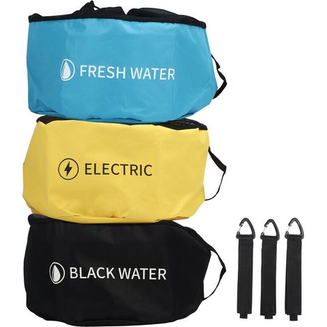 Jeffergarden Sacs de rangement pour tuyaux de camping-car, sac d'accessoires multifonctionnel pour tuyaux d'égout, tuyaux d'eau noire frache, cordons électriques à 3 couches-DOU