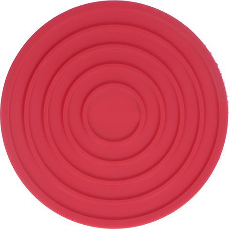 Sous-verre de cuisine en silicone alimentaire résistant à la chaleur, épais design rond, set pour restaurant maison rouge (1/5)