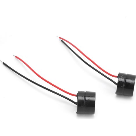 10 Stück aktive piezoelektrische, kabelgebundene Alarmsummer, Piezo-Signalgenerator YMD-12095, DC 3–24 V