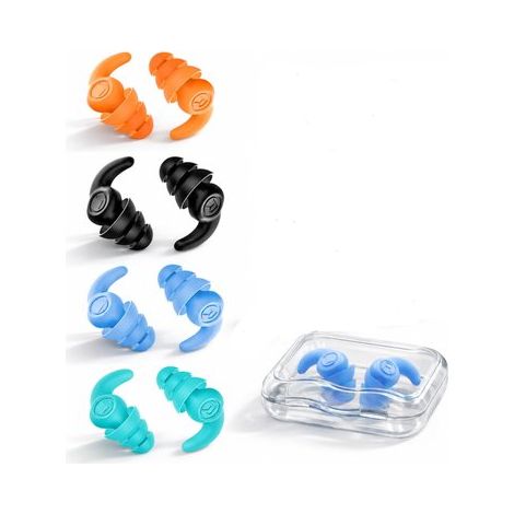 Tappi per le orecchie da nuoto per adulti,4 paia di tappi auricolari in silicone riutilizzabili e impermeabili (1/5)