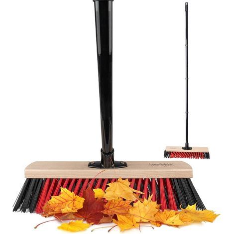Outdoor Broom, 150cm Metal Handle, Sturdy Elaston Bristles, 40cm Head, For Garden and Terrace (1/5)
