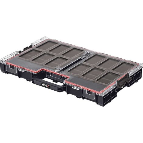 Yato YT-09181 pieza pequeña y caja de herramientas Caja para piezas pequeñas Polipropileno Negro, Transparente (1/5)