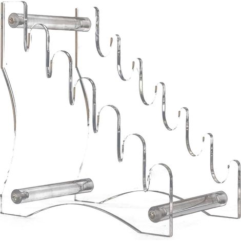 Support de rangement pour cutter, présentoir pour cutter,Support de coupe acrylique Peut contenir 6 emporte-pièces, support d'affichage transparent pour collection de couteaux pliants, (1/5)