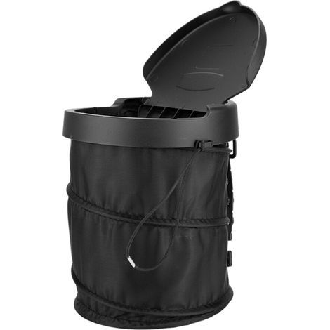 Adapté aux poubelles de voiture pliables, en tissu Oxford noir, étanche et réglable. (1/5)