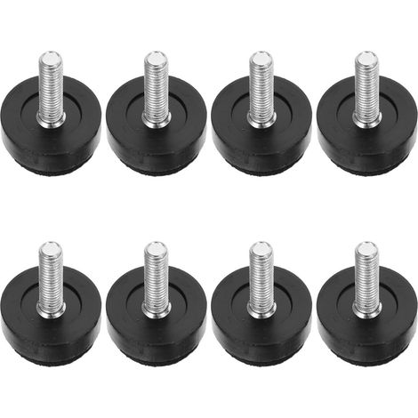 Lot de 8 protections silencieuses en feutre noir pour pieds meubles, (1/5)