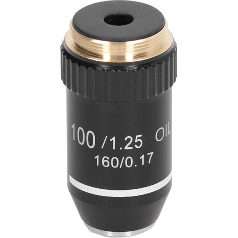 Mikroskop-Objektiv-Ersatz, 100-fache Vergrößerung, Hochleistungslinse, 20,2-mm-Schnittstelle (1/5)
