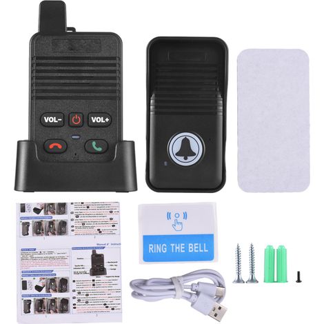 Campanello wireless intelligente ricaricabile, comunicazione bidirezionale, 8 livelli di volume, lungo raggio, impermeabile.
