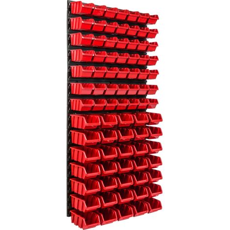 Pannello portautensili da officina 57x116 cm + 84 vassoi (1/5)