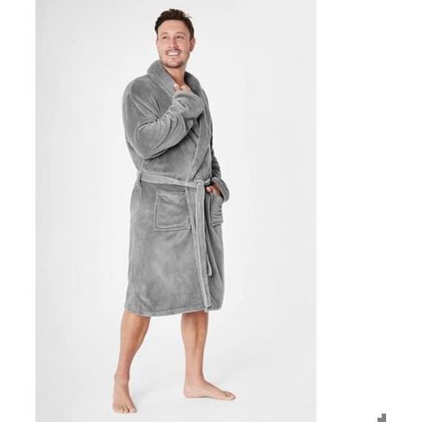 Peignoir - Polaire - Homme - Gris - Taille L (1/4)