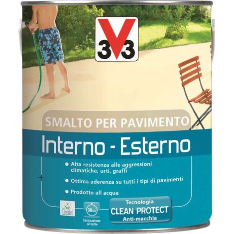 Smalto V33 per pavimento interno e esterno lt 0,50 ardesia