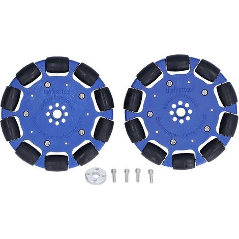 100-mm-Omnidirektionalrad, Neopren-Antriebsrolle, Omni-Räder, Smart-Robot-Auto-Teile, 8-mm-Loch