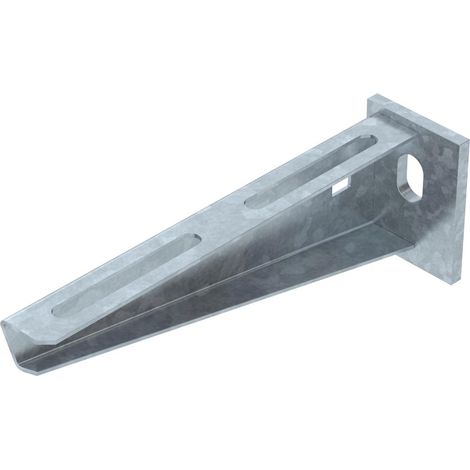 OBO Bettermann Mensola a parete e a montante con piastra di testa saldata B160mm Acciaio zincato a fuoco, 6420664