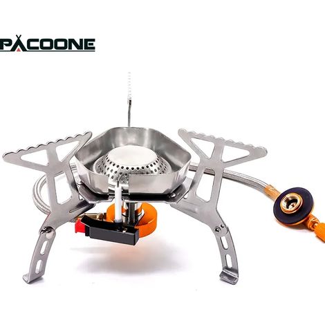 Réchaud à gaz de camping Tourist Burner résistant au vent, puissant et portable, pliable et ultraléger, pour pique-nique. (1/5)