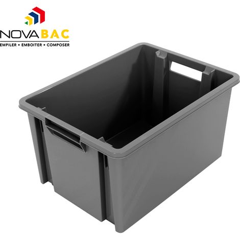 Boite de rangement Novabac 30L Gris Acier - 5201589 (1/7)