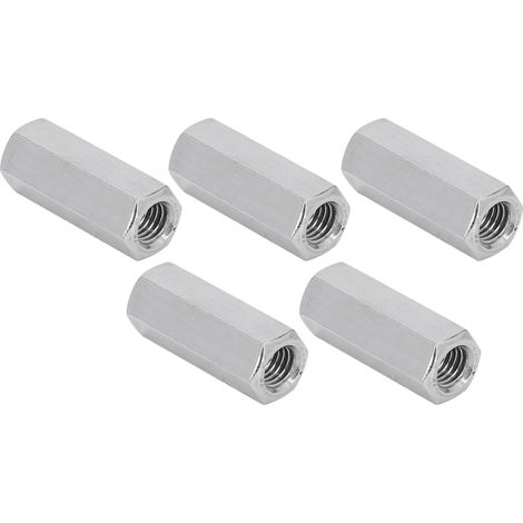 5 Pièces Écrous de Raccordement Hexagonaux en Acier Inoxydable 304 pour Boulons et Tiges Filetées (1/5)