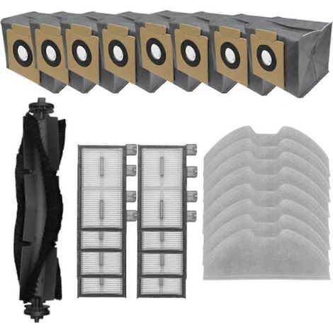 Pièces de rechange pour aspirateur robot X8 Pro : lingettes de nettoyage, sacs à poussière, etc. (1/5)
