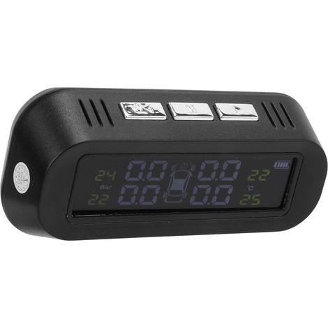 Système de surveillance de la pression des pneus (TPMS) solaire externe avec capteur et alarme de température pour voitures, SUV, monospaces et fourgonnettes (1/5)