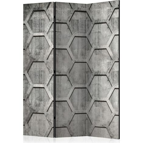 Paravent 3 Volets "Platinum Cubes" 135x172cm (1/2)