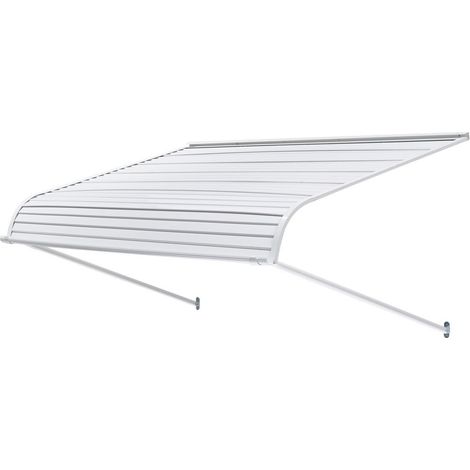 Auvent aluminium 60 x 42 pouces, auvent léger et résistant pour portes et fenêtres, protection contre la pluie et le soleil (1/5)