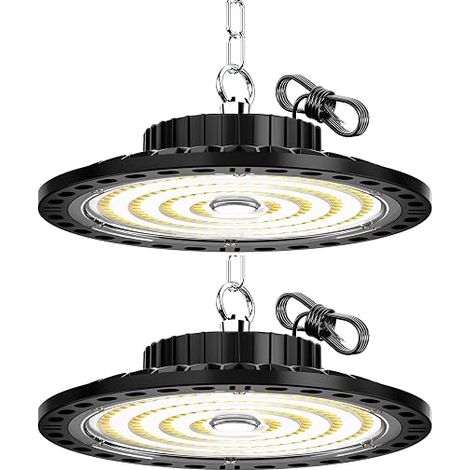 Éclairage industriel LED High Bay 100 W 10 000 LM 6 500 K, 2 pièces (1/5)