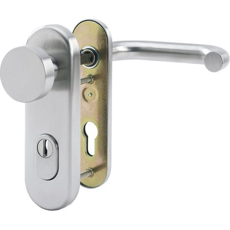 HOPPE® FH Schutz-Wechselgarnitur mit Kurzschild Paris FS-E58/3332KZA/353K-1/138F, Edelstahl, 1901610 (1/2)