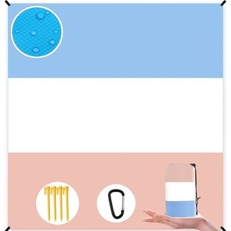 Manta de viaje para exteriores, Esterilla de playa resistente a la arena, Impermeable y plegable, Ligera y portátil, Lona para el suelo, acampada (1/5)