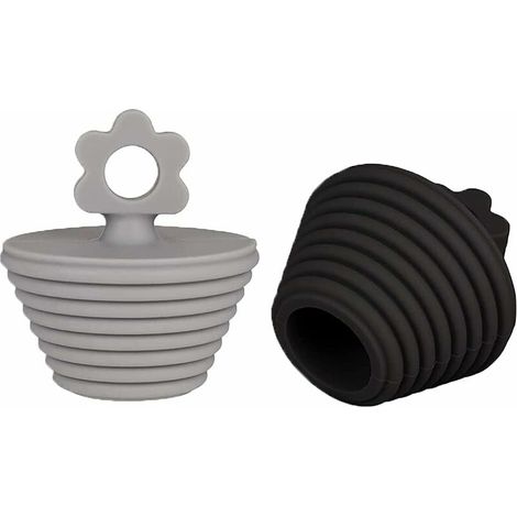 Bouchon de vidange Bonde à sceller de piscine2 pièces （gris noir） (1/2)