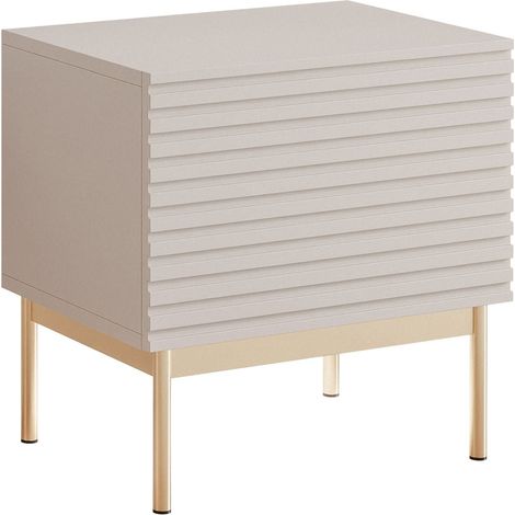 Selsey Linearis - Mesita de noche y LED, gris cashmere 46 cm (1/5)