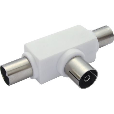 Schwaiger Anschlussverteiler ASV25 532 für TV Kunststoff weiß, 1x IEC Buchse auf 2x IEC Stecker Verstärker & Verteiler (1/3)