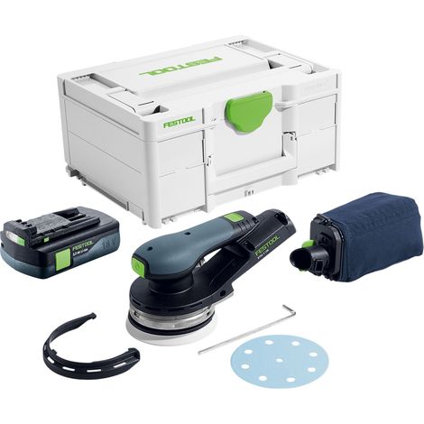 Festool ETSC 2 125-Basic Ponceuse excentrique sans fil 18 V 125 mm Brushless + 1x batterie 3,0 Ah + Systainer - sans chargeur