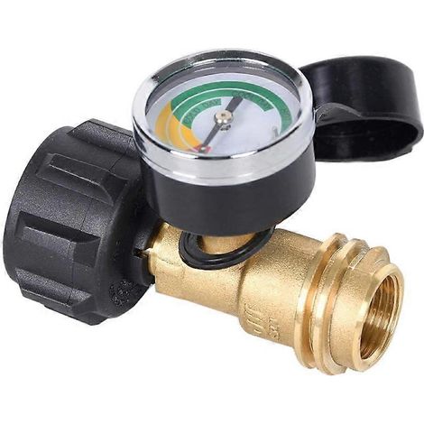 Manomètre pour réservoir de propane avec raccord POL (1 unité) - Réservoir de propane de 5 à 100 lb (1/5)