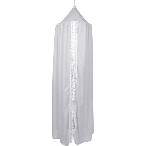 Voilage en dentelle gris pour lit enfant, moustiquaire de lit décorative, protection anti-insectes chambre, filet de lit élégant. (1/5)