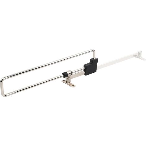 Perchero deslizante  Acero  Dimensiones: 350 mm  Plateado  Ideal para armarios o vestidores (1/4)