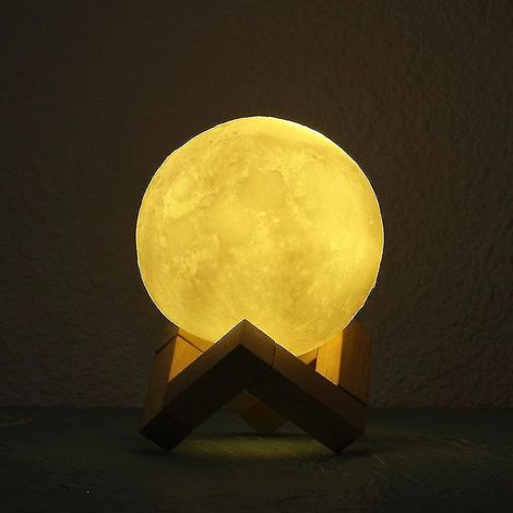 Lampada da tavolo a luce notturna della luna 3D piccola lampada di notte con protezione per gli occhi (1/5)
