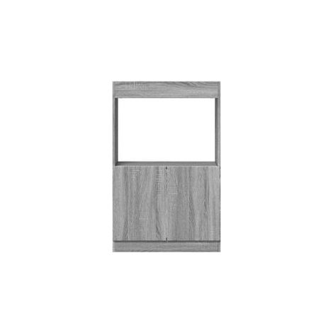 Petite étagère en bois L63xH100xP33 – Collection Bibla-Chêne gris (1/5)