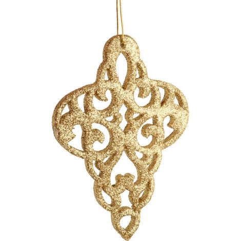 Ciondolo a forma di albero di Natale con glitter dorati (1/3)