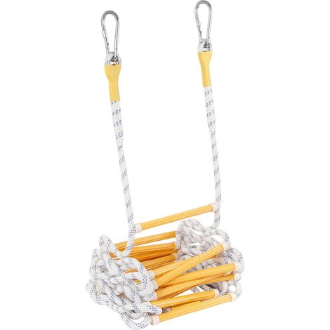 Échelle d'urgence anti-incendie avec 2 crochets, corde d'extension de sécurité ignifuge pour maisons de 3 à 7 étages, réutilisable, portable, échappement d'incendie pour fenêtre, télescope (1/5)