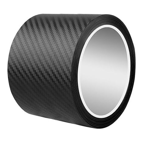 Film de protection de peinture pour voiture - 10 cm x 3 m - Film de carbone adhésif pour seuil de porte de voiture (Black) (1/5)