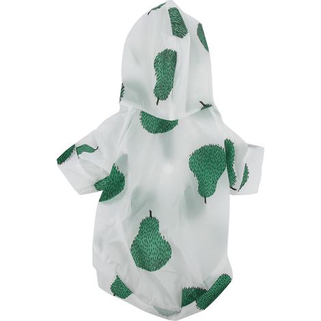Vêtements de protection solaire pour animaux de compagnie, imprimé de fruits, doux, confortables, mignons, résistants au soleil (vert poire des neiges S) (1/5)