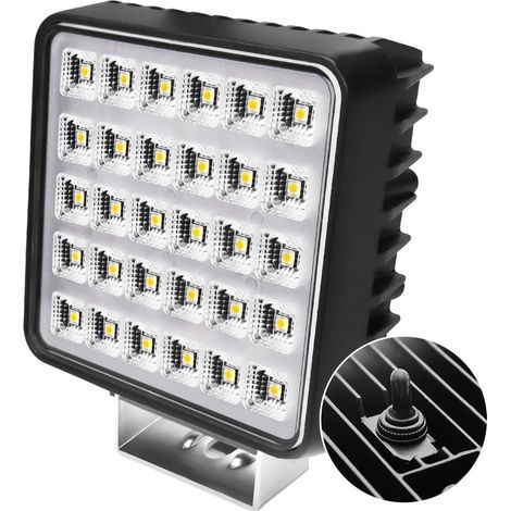 Faro da lavoro a LED quadrato AnTom 12V 24V 305W, anti-interferone, impermeabile IP68, alta luminosità, per auto, camion, SUV, ATV, LKW, fuoristrada (1/5)