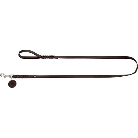 Laisse Solid Education, 11/150 en Cuir de Vache véritable Souple, Marron foncé (1/3)