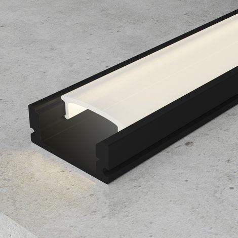 Profilé aluminium Sid Laqué Noir - 2 mètres Noir - Ledme - LM3708