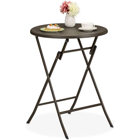 Runder gartentisch in rattanoptik 8831