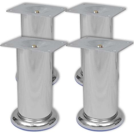 vidaXL 8x Patas de sofá redondas cromadas 120 mm (1/2)